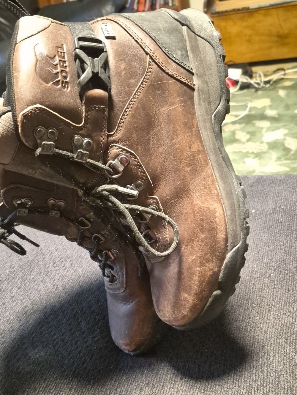 Sorel Brown Leather Men's Waterproof Hiking Boots
